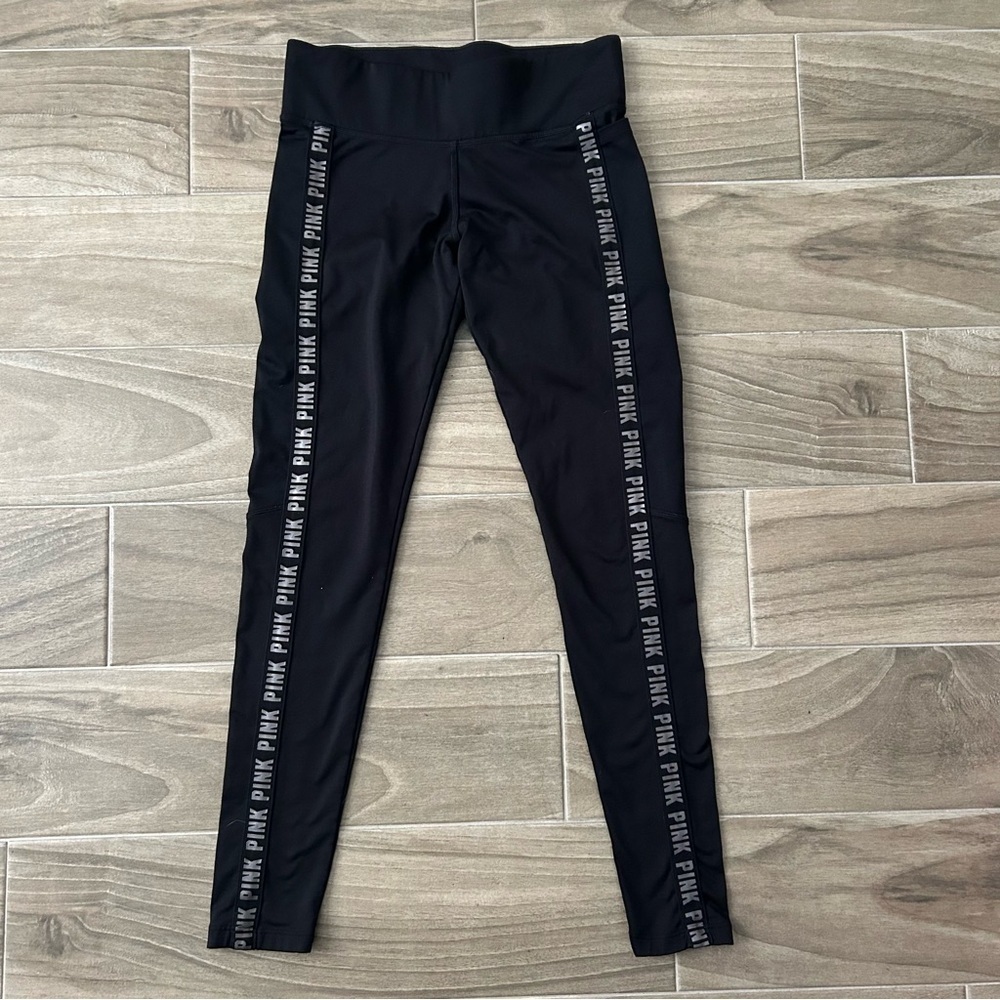 PINK Victoria’s Secret Cozy Black Leggings | Size Small